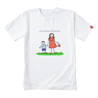 Mother and Son Custom Family Characters Art Shirt