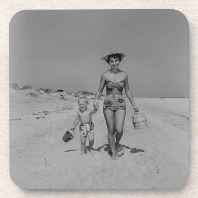 Mother and Son Drink Coaster (Front)