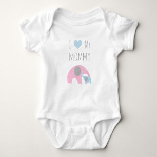 Mother and son elephants shirt - I love my mommy