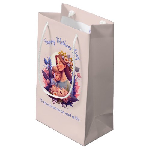 Mother And Son Happy Mothers Day Small Gift Bag