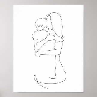 Mother and Son Print, Mother and Son Gift, Mother  Poster