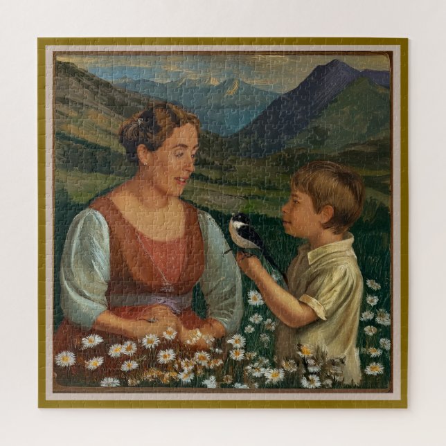 Mother and Son Tranquil Magical Moments Jigsaw Puzzle (Vertical)