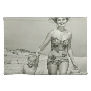 Mother and Son Walking Placemat