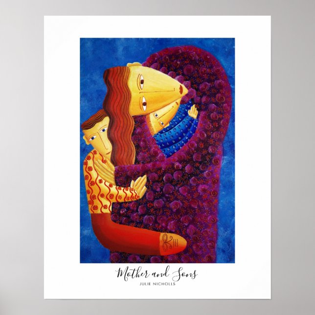 Mother and Sons Painting Poster (Front)