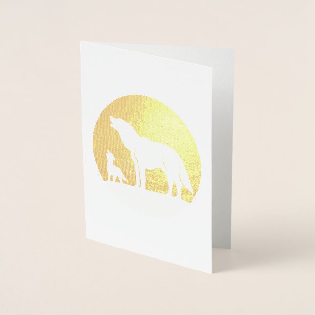 Mother and Wolf Pup Foil Card (Front)