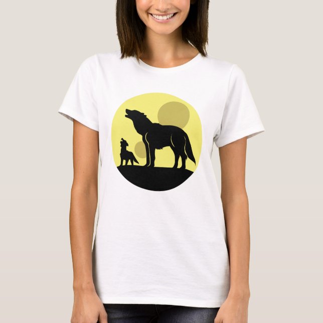Mother and Wolf Pup T-Shirt (Front)