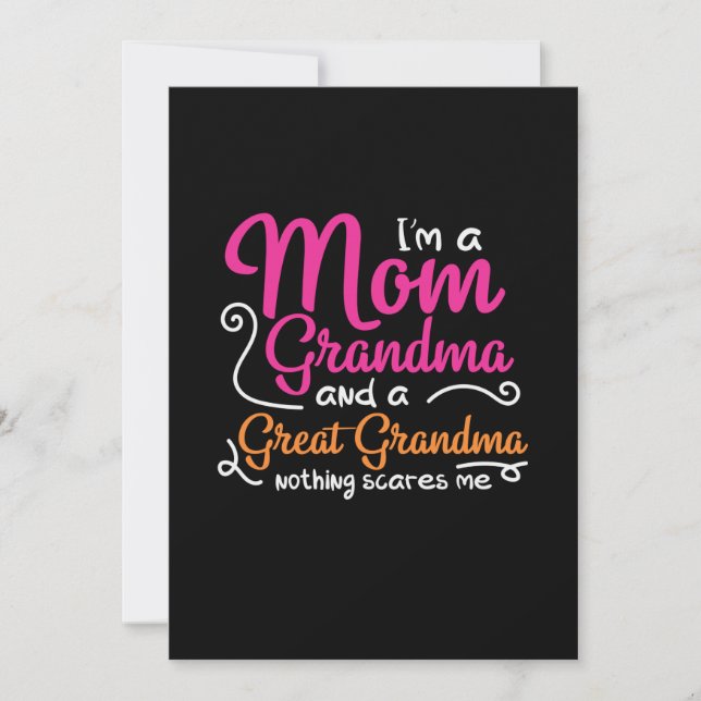 Mother Art A Mom And A Great Grandma Holiday Card (Front)