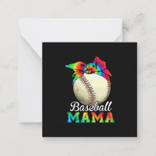 Mother Art Baseball Mama Birthday Note Card