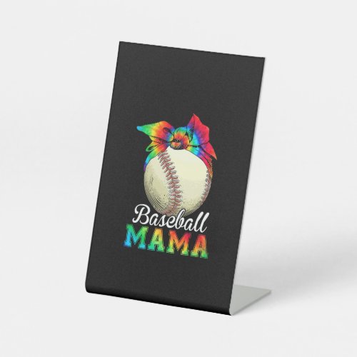 Mother Art Baseball Mama Birthday Pedestal Sign
