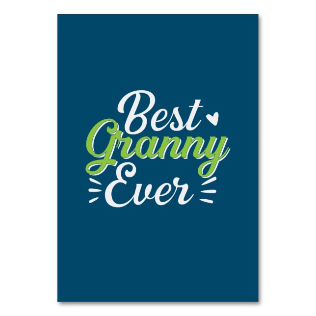 Mother Art Best Granny Ever Table Number (Front)