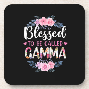 Mother Art Blessed To Be Called Gamma Birthday Beverage Coaster