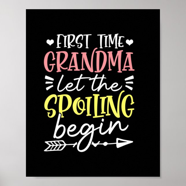 Mother Art First Time Grandma Birthday Poster (Front)