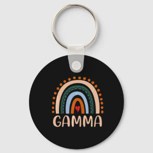 Mother Art   Gamma Rainbow Grandma Cute Birthday Keychain