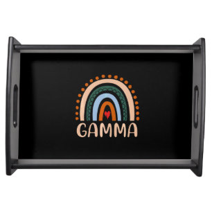 Mother Art   Gamma Rainbow Grandma Cute Birthday Serving Tray
