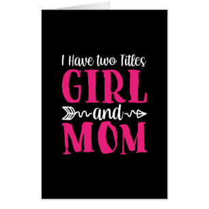 Mother Art Girl And Mom Card