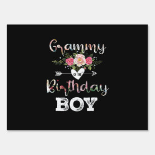 Mother Art   Grammy Of A Birthday Boy Birthday Sign