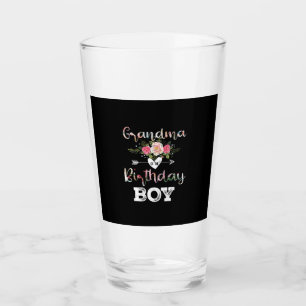 Mother Art Grandma Of A Birthday Boy Birthday Glass