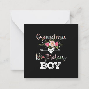 Mother Art   Grandma Of A Birthday Boy Birthday Note Card