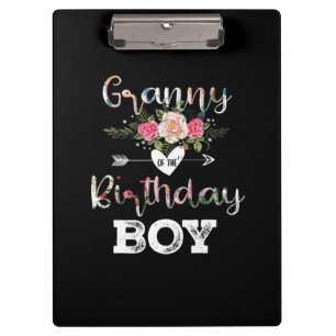 Mother Art   Granny Of A Birthday Boy Birthday Clipboard