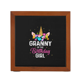 Mother Art   Granny Of The Birthday Girl Birthday Desk Organizer