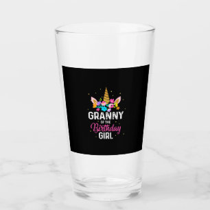 Mother Art   Granny Of The Birthday Girl Birthday Glass