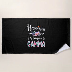 Mother Art   Happiness Is Being A Gamma Birthday Beach Towel