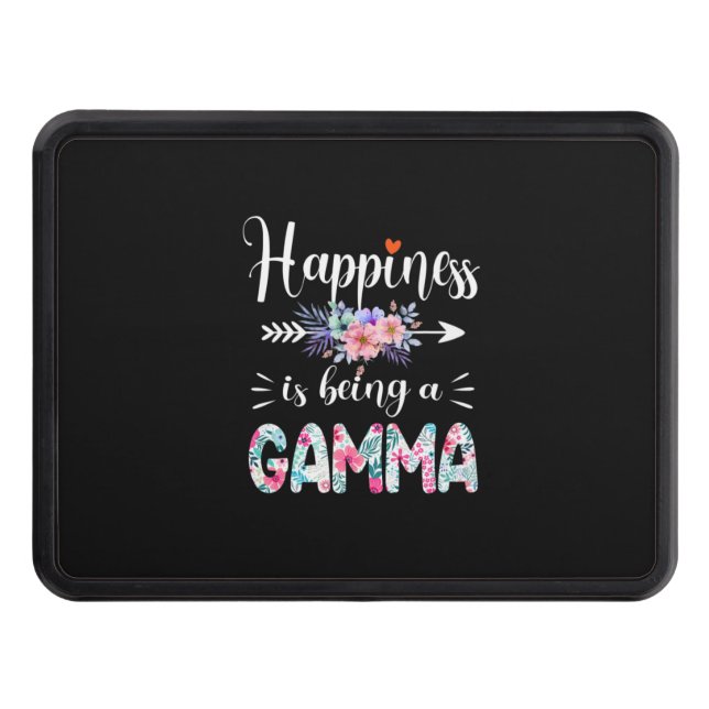 Mother Art | Happiness Is Being A Gamma Birthday Hitch Cover (Front)