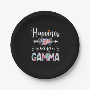 Mother Art   Happiness Is Being A Gamma Birthday Paper Plates