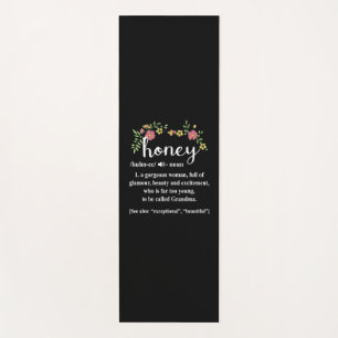 Mother Art   Honey Grandma Floral Definition Xmas Yoga Mat