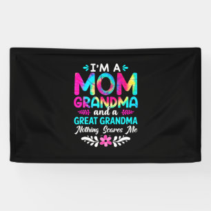 Mother Art I Am A Mom Great Grandma Birthday Banner