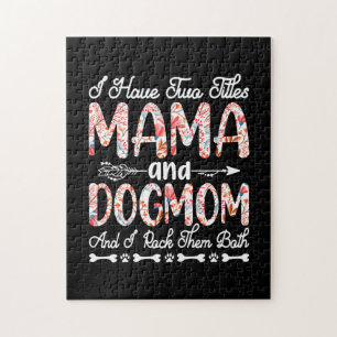 Mother Art Mama And Dog Mom Birthday Jigsaw Puzzle