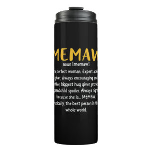 Mother Art Memaw Definition Thermal Tumbler