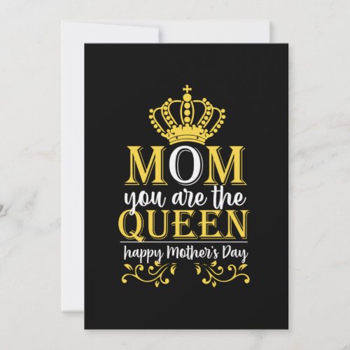 Mother Art Mom You Are The Queen Invitation