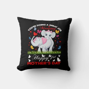 Mother Art Mommy Great Jobs Throw Pillow