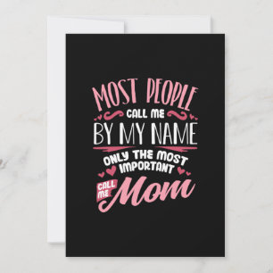 Mother Art Most Important Call Me Mom Birthday Invitation