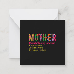 Mother Art Mother Flower Definition Note Card