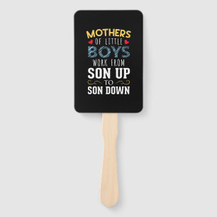 Mother Art Mothers of Little Boys Birthday Hand Fan