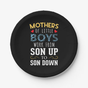 Mother Art Mothers of Little Boys Birthday Paper Plates