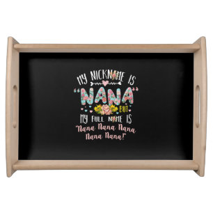 Mother Art   My Nickname Is Nana Birthday Serving Tray