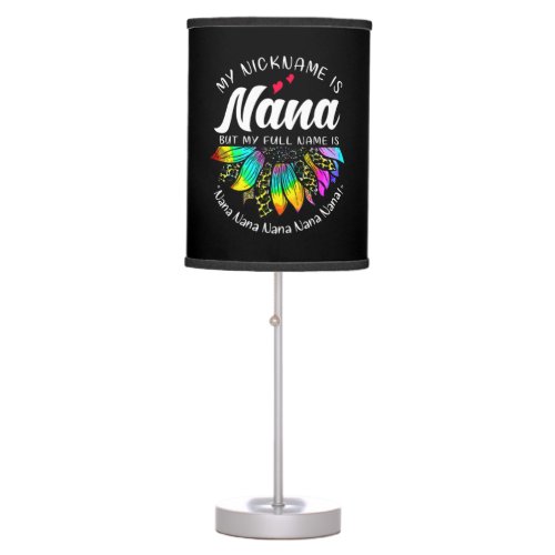 Mother Art  My Nickname Is Nana Sunflower Xmas Table Lamp