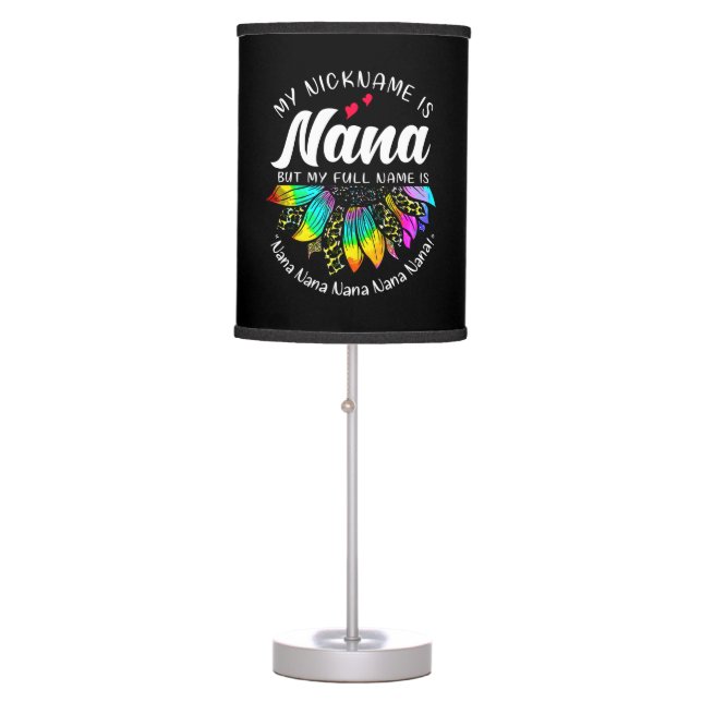 Mother Art | My Nickname Is Nana Sunflower Xmas Table Lamp (Front)