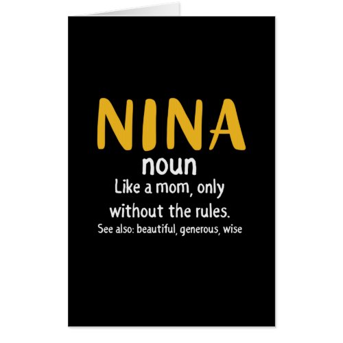 Mother Art Nina Definition Card