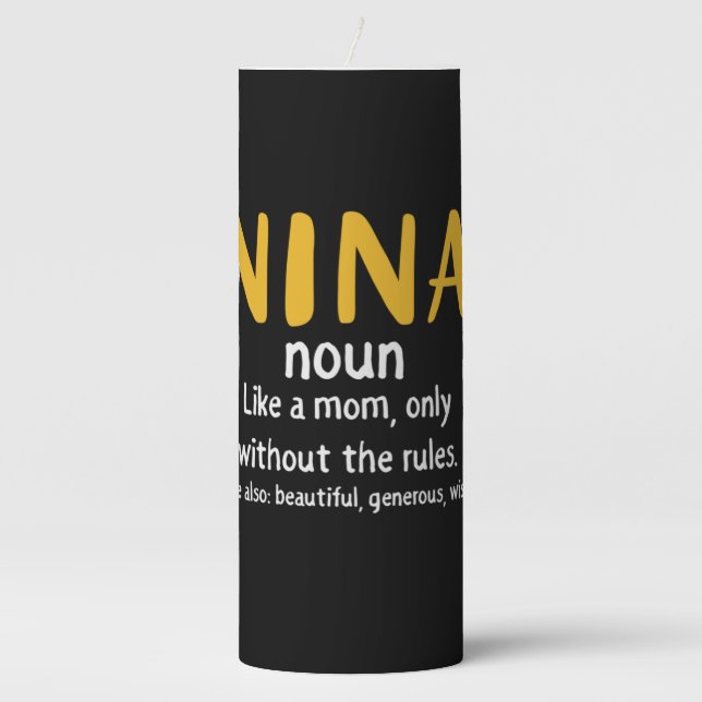 Mother Art Nina Definition Pillar Candle (Front)