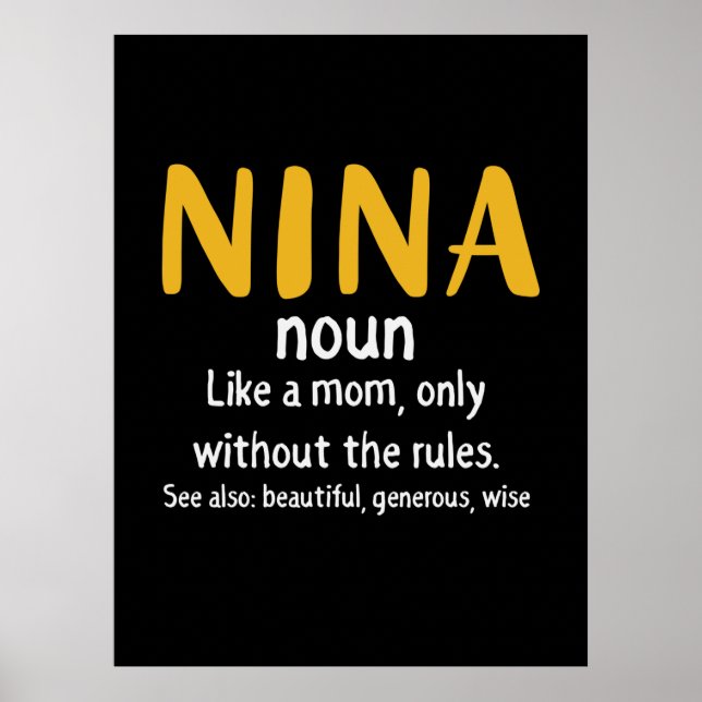 Mother Art Nina Definition Poster (Front)