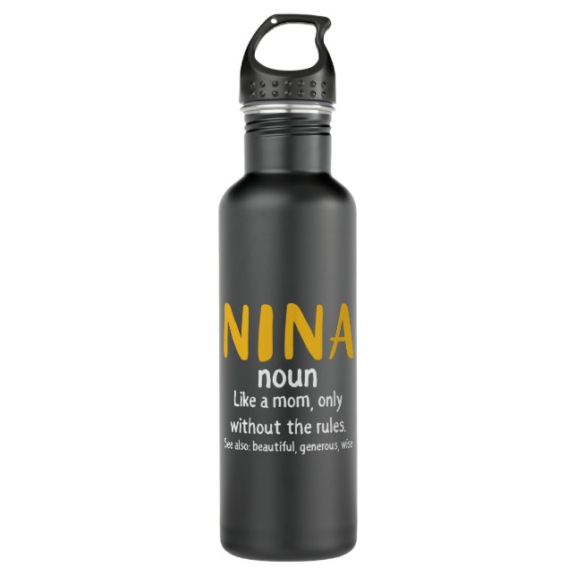 Mother Art Nina Definition Stainless Steel Water Bottle (Front)
