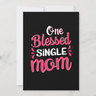 Mother Art One Blessed Single Mom Holiday Card