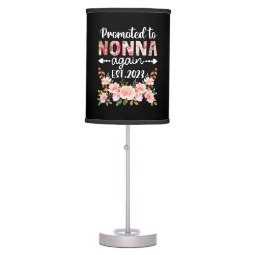 Mother Art  Promoted To Nonna Again 2023 Floral Table Lamp