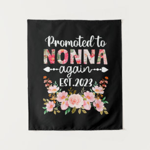 Mother Art   Promoted To Nonna Again 2023 Floral Tapestry