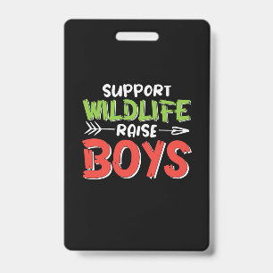 Mother Art Support Wildlife Raise Boys Badge
