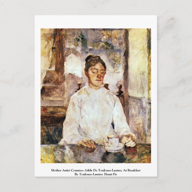 Mother Artist Countess Adèle De Toulouse-Lautrec Postcard (Front)